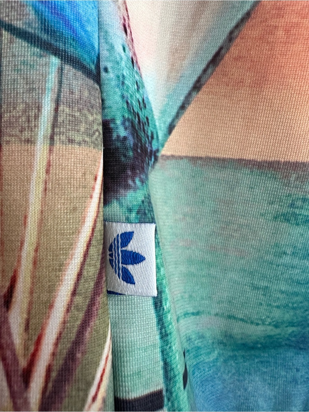 adidas Pink Ribbed Collar Jacket with Blue Tags - Picture 9 of 9
